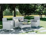 Grey 4 Piece Rattan garden furniture Set - Without Cover X20I00H004 8710231994574