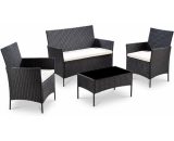Rattan Garden Furniture Set Conservatory Patio Outdoor Table Chairs Sofa Cover 45631 5060678407353
