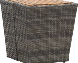 Tea Table Grey 41.5x41.5x43cm Poly Rattan and Solid Acacia Wood32519-Serial number 46198