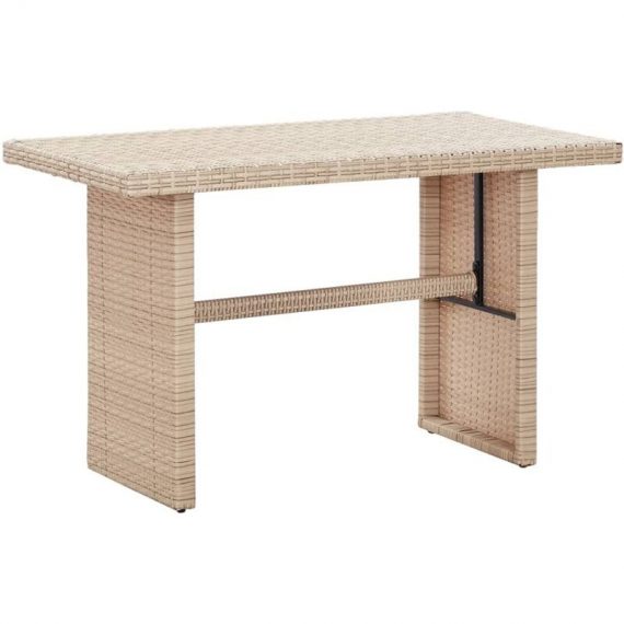 Garden Table Beige 110x60x67 cm Poly Rattan32628-Serial number 46444