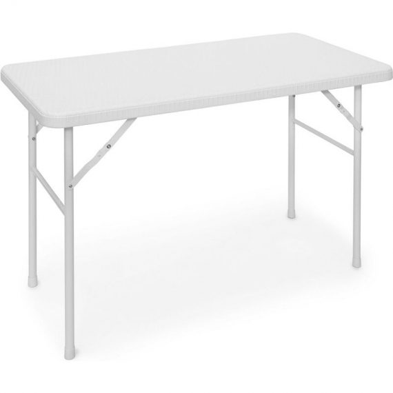 BASTIAN Garden Table Folding Table Rectangular 74 x 121.5 x 61 cm for Backyard, Balcony or Patio with Metal Frame in Rattan Look as Side Table or 10020057_432_GB 4052025998455