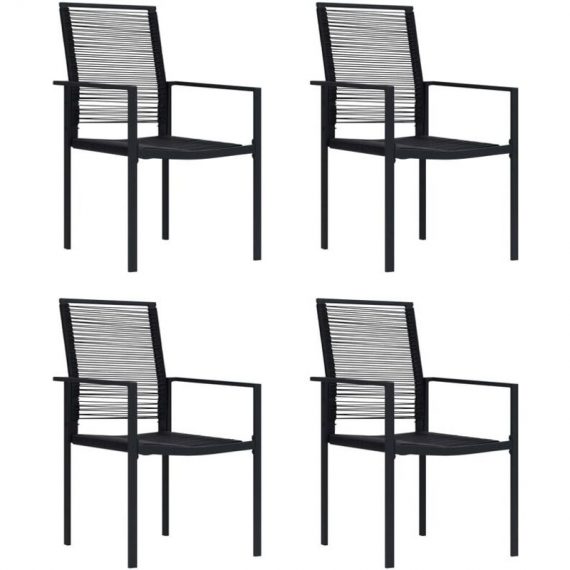 Garden Chairs 4 pcs pvc Rattan Black24102-Serial number 312172 9085686530127
