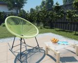Outdoor Rocking Moon Chair Poly Rattan Green24529-Serial number 313341