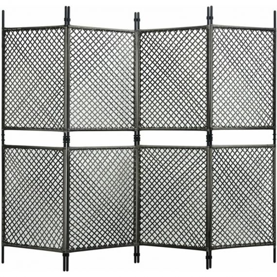 Fence Panel Poly Rattan 2.4x2 m Anthracite22616-Serial number 3072533 9085686515261