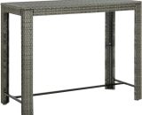 Garden Bar Table Grey 140.5x60.5x110.5 cm Poly Rattan32427-Serial number 45878