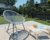 Betterlifegb - Outdoor Rocking Moon Chair Grey Poly Rattan31483-Serial number 44482