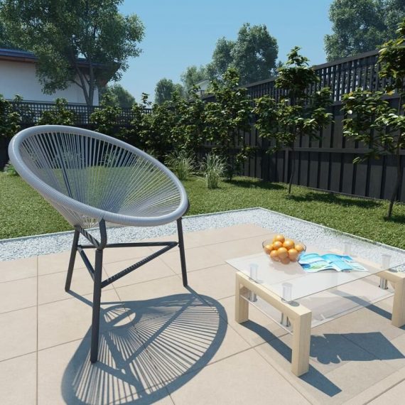 Garden Moon Chair Poly Rattan Grey31482-Serial number 44481