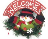 1 Piece Christmas Hanging Rattan Wreath Snowman/Santa Wreath Vintage Plush Doll Wreath Suitable for Christmas Outdoor Lawn Decoration(A) PERGB010912 9784267146077