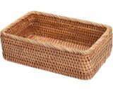 Handmade Woven Rattan Rectangle Basket - Fruit and Bread Tray - Portable Simple Storage Box for Picnic - Kitchenware and Decor BAY-33618 6286528569999