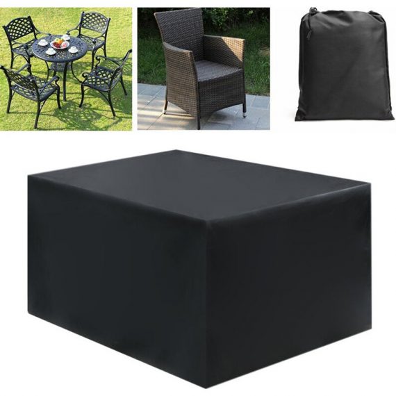 Waterproof Garden Rattan Sofa Furniture Set Rain Cover, 125x125x75CM - Livingandhome AC0652 786411957316