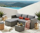 Malibu Rattan Garden Furniture Set Patio Conservatory Indoor Outdoor - Evre Grey Malibu 5060381724495