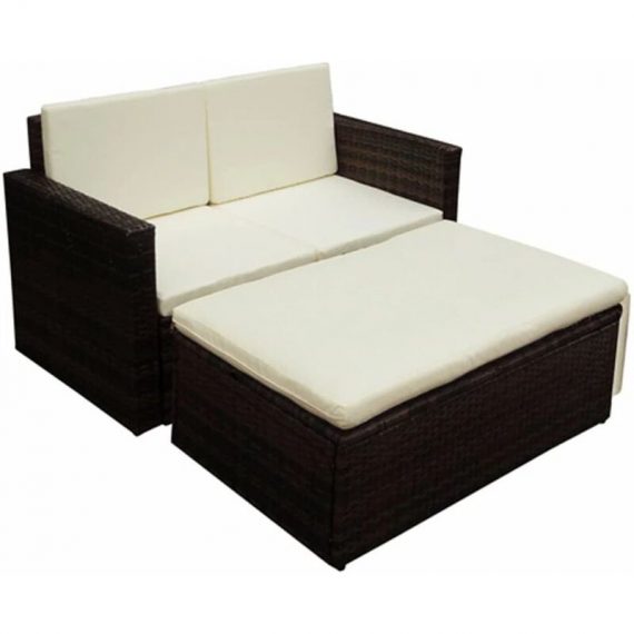 Dakota Fields - Beaudoin 5 Seater Rattan Sofa Set by Brown BUK42833 5045645272271