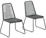 Devenirriche - Outdoor Chairs 2 pcs Poly Rattan Black - Black MM-41097