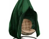 Patio Hanging Egg Chair Cover Rattan Outdoor Wicker Swing Chair Waterproof Dustproof Garden Furniture Cover with Zipper, 190X115Cm (green) RBD015532 9784267158681