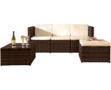 3 Piece Rattan Garden Patio Furniture Set in Brown MUSTrtnBRW 5057289678555