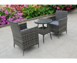 New two seater Rattan Wicker Conservatory Outdoor Garden Furniture Set round grey dining table bistro set B07D5ZFKDM