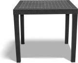 Poker - 78x65 cm polyrattan table with woven rattan-effect anthracite finish BLK-TV-PKR 8058946870418