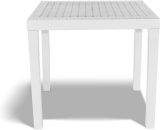 Poker - 78x65 cm polyrattan table with white rattan-effect woven finish WHT-TV-PKR 8058946870425