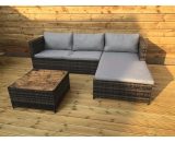 Samuel Alexander - 3 Piece Rattan Garden Furniture Sofa Set with Coffee Table RSET1 5056589196738
