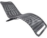 Zanzibar Sun Lounger Bed Grey Sunbed Seat Garden Rattan - Grey - Charles Bentley GLZANLOUNGEGY 5014555009758