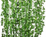 72 leaves sweet potato 12 packs 2 meters simulation climbing tiger rattan ivy decoration artificial ivy wreath decoration for home and garden Y0038-UK3-230210-19204 7634066378020