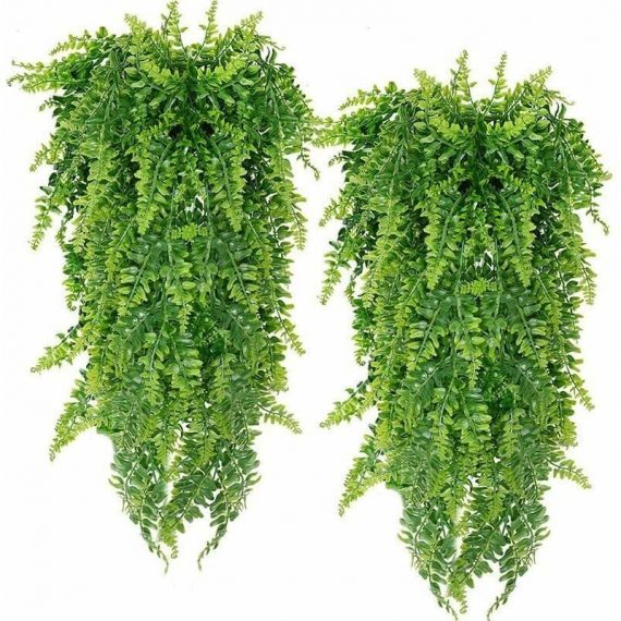 2pcs simulation green plant Persian leaf wall hanging plastic rattan flowers and plants decoration for home and garden decoration Y0038-UK3-230210-18437 7634066370352