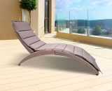 Albany Garden Foldable Rattan Sunbed Lounger Chair 403700 5013856123996