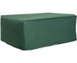 210x140x80cm uv Rain Protective Cover for Garden Rattan Furniture - Green - Outsunny 5060265999476 5060265999476