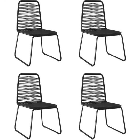 Outdoor Chairs 4 pcs Poly Rattan Black Vidaxl Black 8720286181980 8720286181980