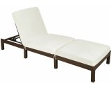 Tectake - Sun lounger Sofia rattan - reclining sun lounger, garden lounge chair, sun chair - brown - brown 402309 4260490483028