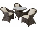 Tectake - Rattan garden furniture set Zurich with 3 armchairs and table - garden tables and chairs, garden furniture set, outdoor table and chairs 403949 4061173157287