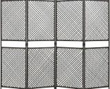 Devenirriche - 4-Panel Room Divider Poly Rattan Brown 240x200 cm - Brown MM-43904 6273995675643