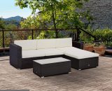 Outsunny Outdoor Cushion Pad Set for Rattan Furniture, 7 Piece Garden Furniture Cushions, Patio Conversation Set Cushions, Lightweight, Cream 84B-864V70 5056534563394